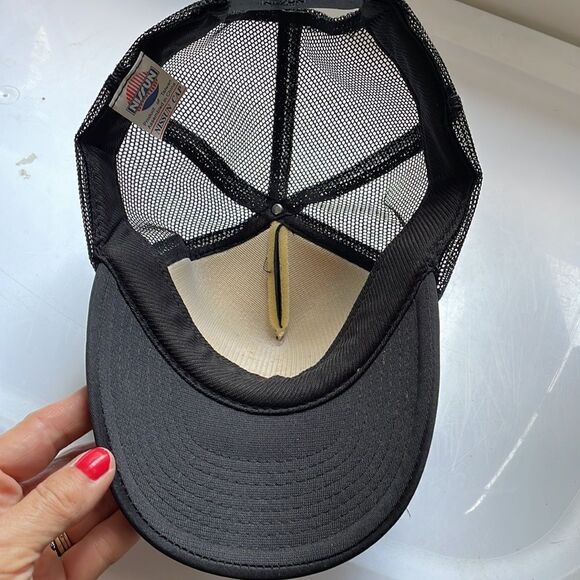 Vintage Nissun Cap “3 Biggest Lies” black trucker snap back hat - Picture 6 of 8